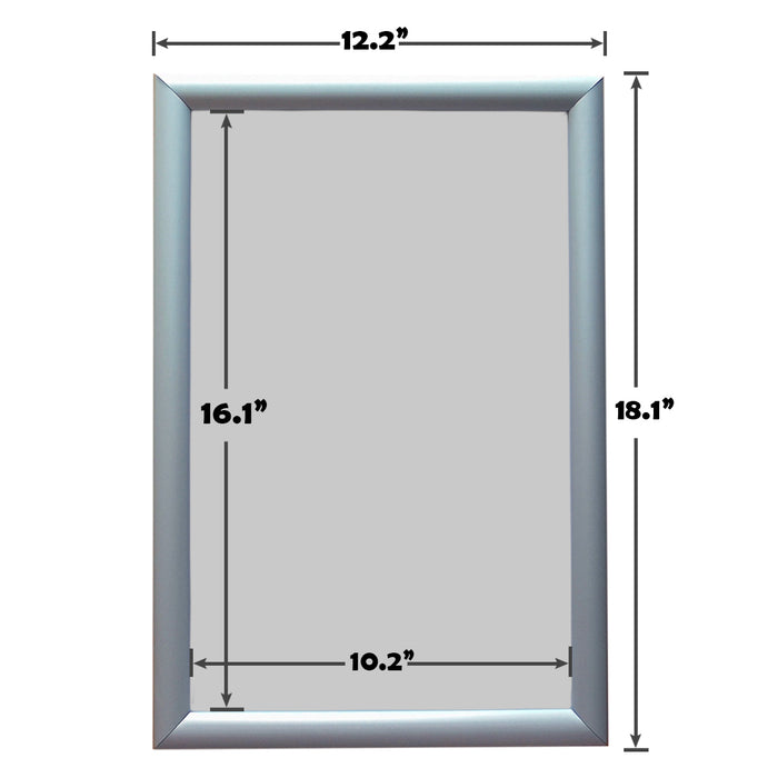 Aluminum Snap Frame for Poster 11 x 17 Inches, Front Open & Wall Mounted Style,Color Silver