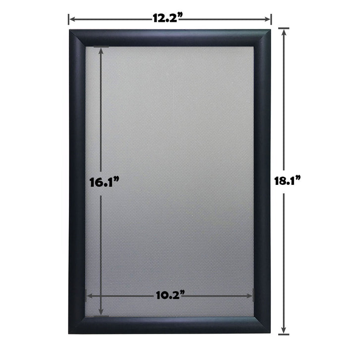 Aluminum Snap Frame for Poster 11 x 17 Inches, Front Open & Wall Mounted Style,Color Black