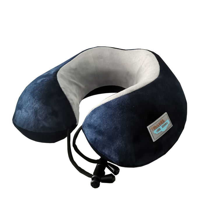 HAITIAN Travel Pillow Memory Foam Neck Pillow for Airplanes & Train Traveling,with Portable Packing Bag,Earplugs,3D Sleep Mask - Mint