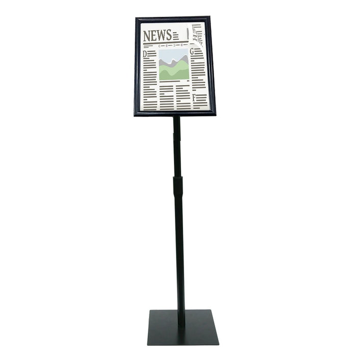 Sign Stand Fits for 11x17 Inches Poster, Heavy Square Metal Base, Color Black