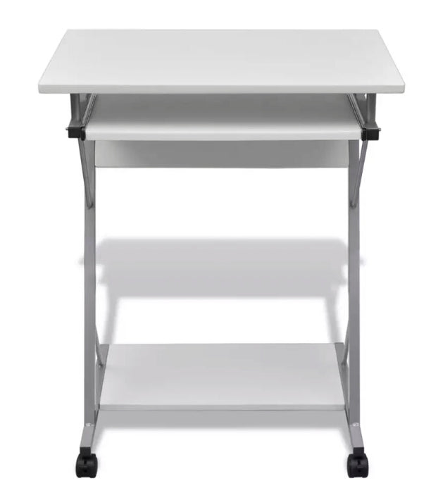 Computer Desk Pull Out Tray White Furniture Office Student Table 20053
