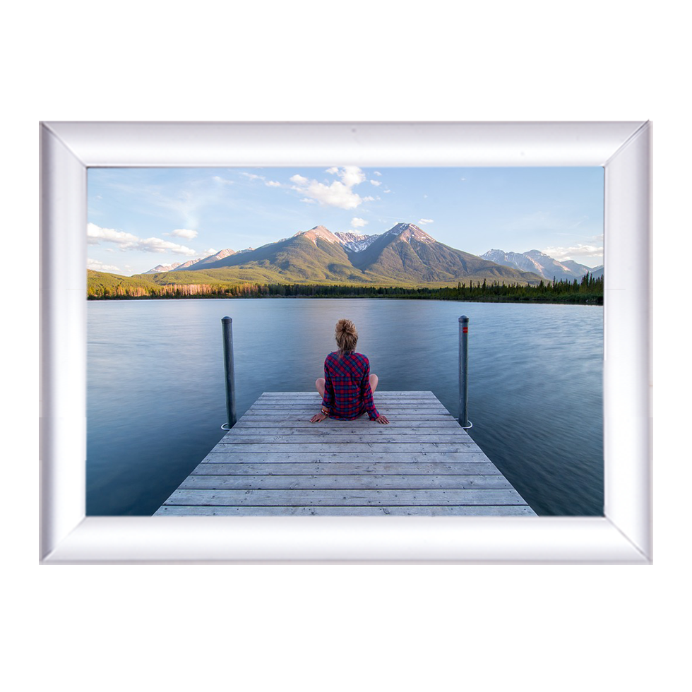 Aluminum Snap Frame for Poster A4 Size, Color Silver