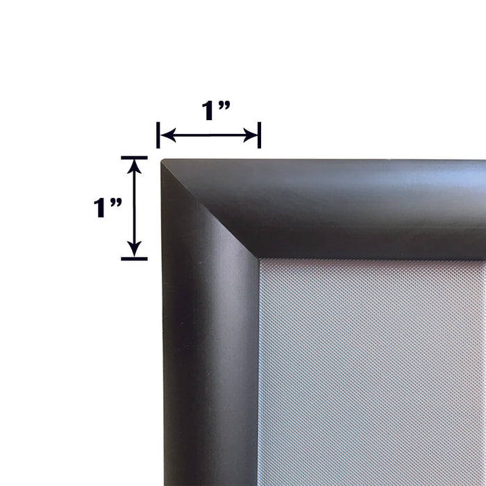 Aluminum Snap Frame for Poster 11 x 17 Inches, Front Open & Wall Mounted Style,Color Black