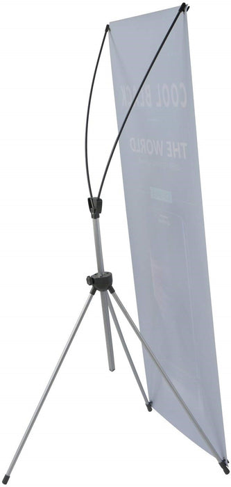 Reinforced Block Adjustable Tripod X Banner Stand, 23 x 63 to 31 x 71 Inch for Trade Show Exhibition，with Portable Travel Bag