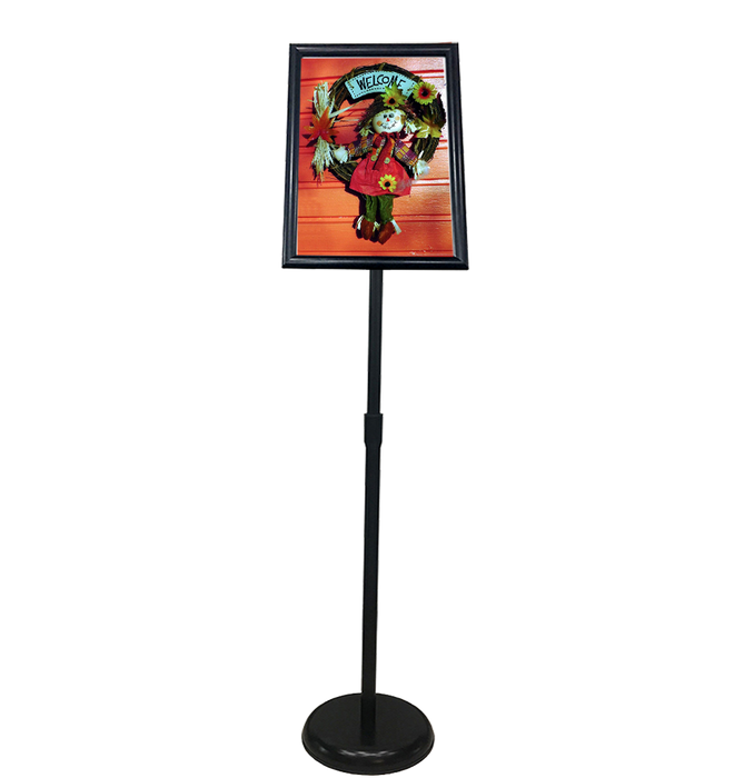Sign Stand Fits for A3 Size Poster, Round Metal Base, Color Black