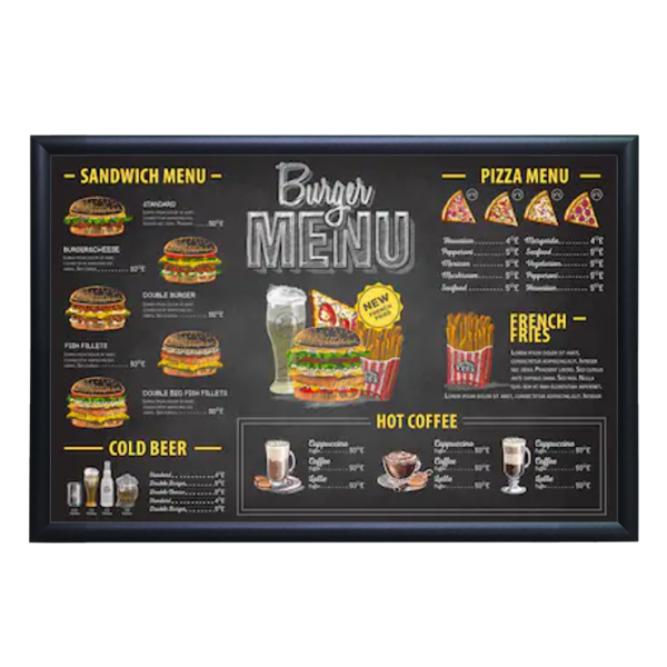 Aluminum Snap Frame for Poster 18 x 24 Inches, Front Open & Wall Mounted Style,Color Black