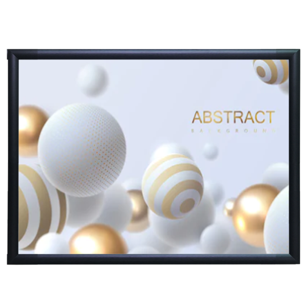 Aluminum Snap Frame for Poster A2 Size, Color Black