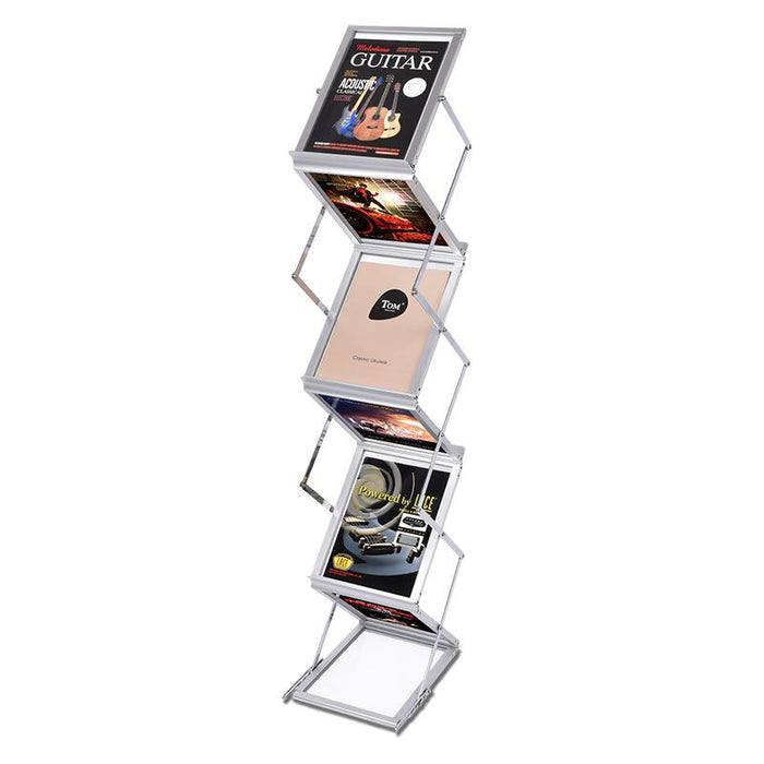 Aluminum Foldable Literature Rack, Carrying Case Included