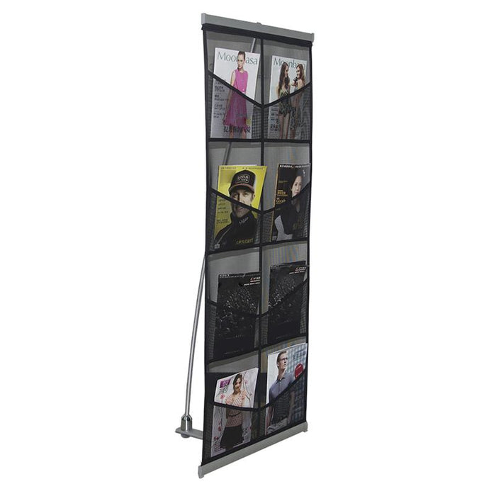 Mesh Roll up Magazine Rack 8 Pockets with carrying bag