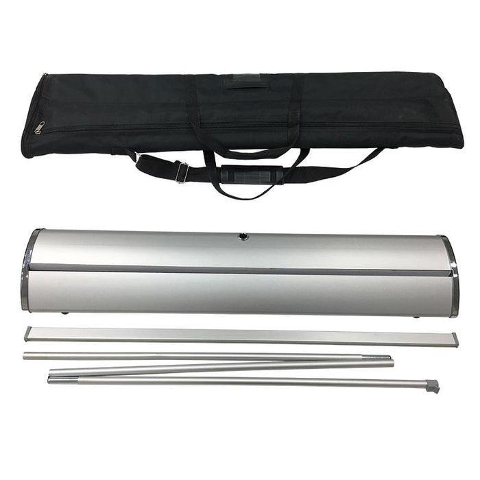 Aluminum Retractable Banner Stand for 35x79 Inches, Wide Heavy Duty Base