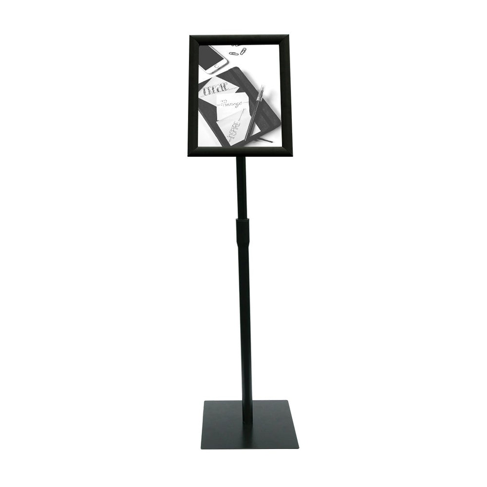 Sign Stand Fits for A4 size Poster, Heavy Square Metal Base, Color Black