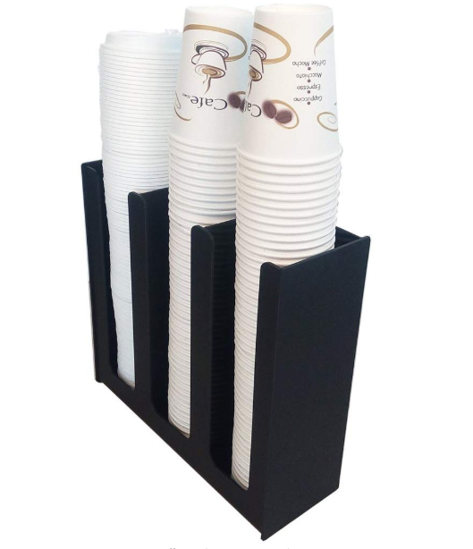 Cup & Lid Holder Organizer, 3 Compartments