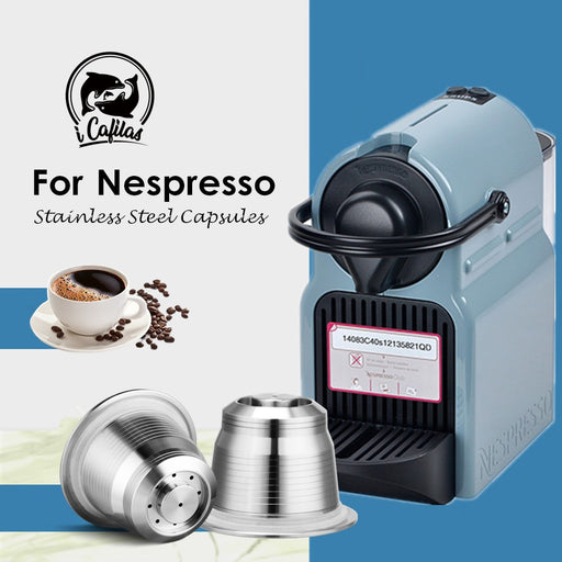 iCafilas Vip Link For Nespresso Refillable Coffee Capsule Pod Stainless Steel Espresso Coffee filters and Tamper Wholesale