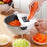 Rebanador de mandolina 9 en 1, cortador de verduras, pelador de zanahorias, rallador de cebolla con colador cocina, accesorios, cortador de verduras