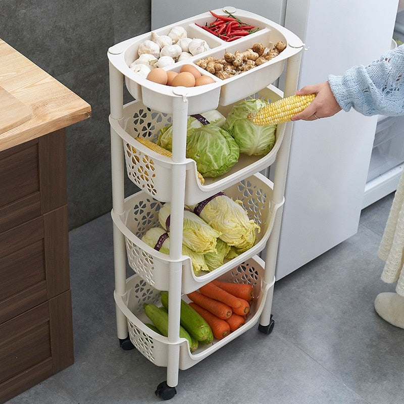 Kitchen Trolley 3 Layers Office Cart Rolling Storage Rack Shelf Workshop Trolley With Four Wheels Portable Tool Storage Cart
