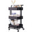 3 Tier Metal Utility Rolling Kitchen Cart with Mesh Basket Handles and Wheels Easy Assembly for Kitchen,Office Storage Organizer