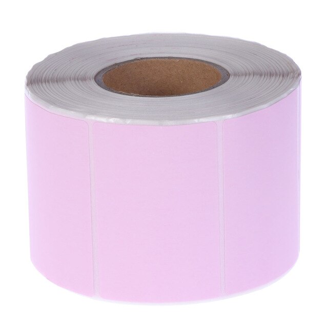 Colorful Labels Thermal Transfer Labels Printer Paper Self-Adhesive Blank Stickers for Office Kitchen Milk Tea Shop (Sky-blue))